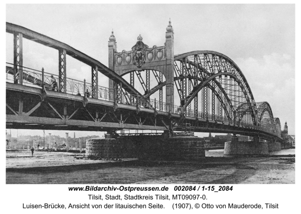 Tilsit, Luisen-Brücke, Ansicht von der litauischen Seite