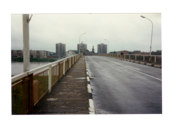 Tilsit, Luisen-Brücke, Blick von der Betonbrücke zum Fletcher-Platz