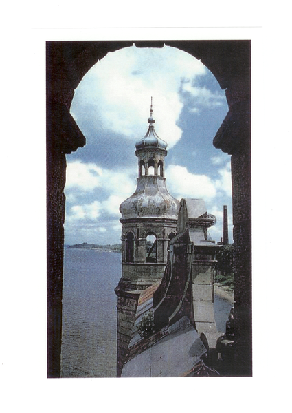 Tilsit, Luisen-Brücke, Blick aus dem Turmfenster des Portals