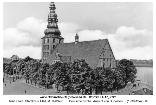 Tilsit, Deutsche Kirche, Ansicht von Südosten