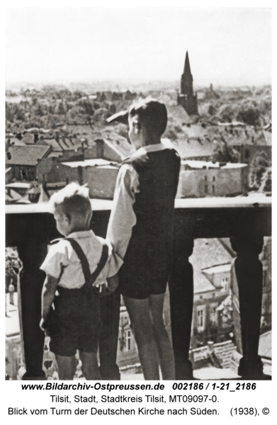 Tilsit, Blick vom Turm der Deutschen Kirche nach Süden