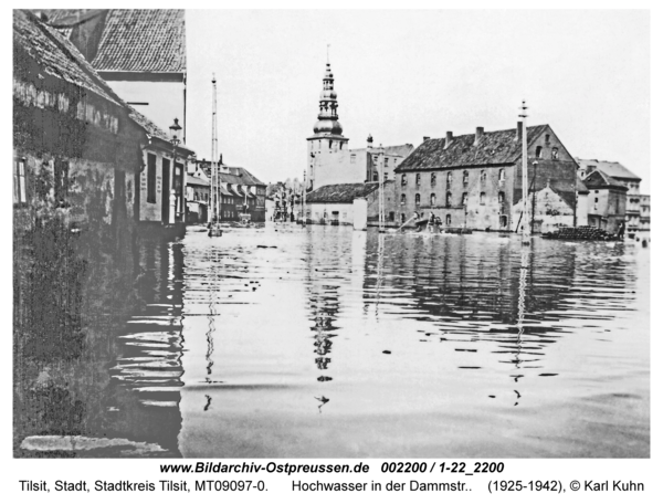 Tilsit, Hochwasser in der Dammstr.