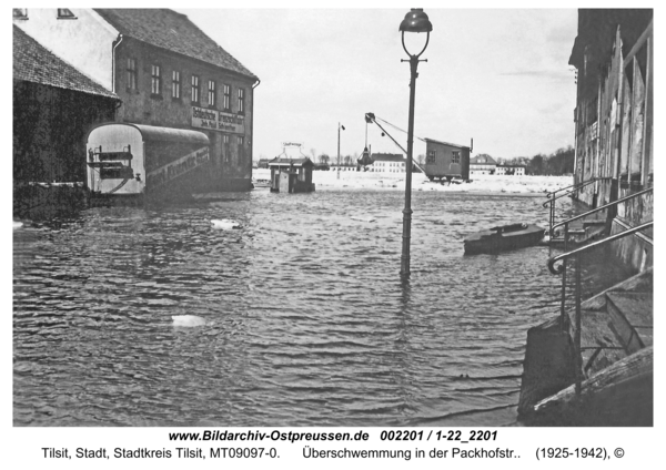 Tilsit, Überschwemmung in der Packhofstr.