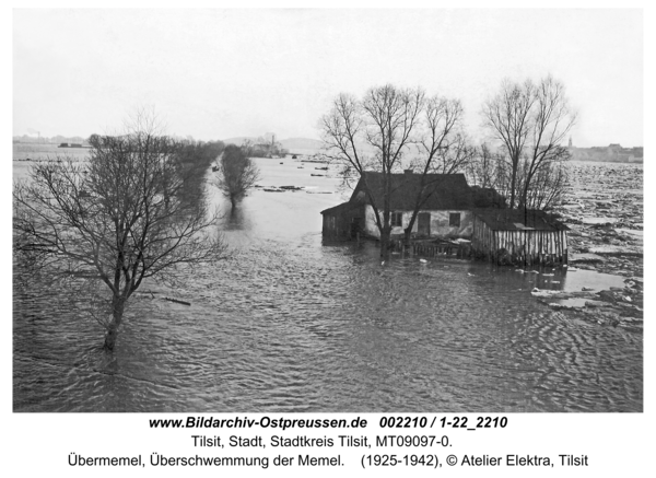 Tilsit, Übermemel, Überschwemmung der Memel