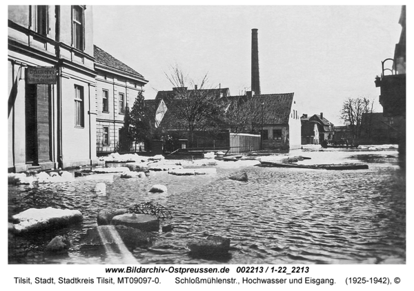 Tilsit, Schlossmühlenstr., Hochwasser und Eisgang