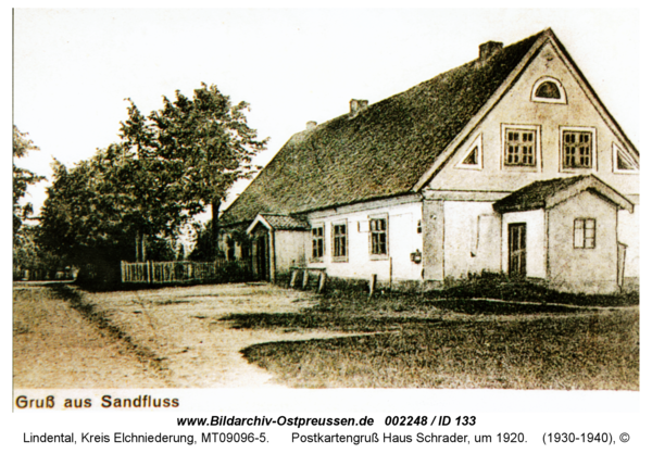 Lindental, Postkartengruß Haus Schrader, um 1920