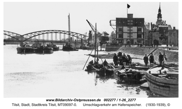 Tilsit, Umschlagverkehr am Hafenspeicher