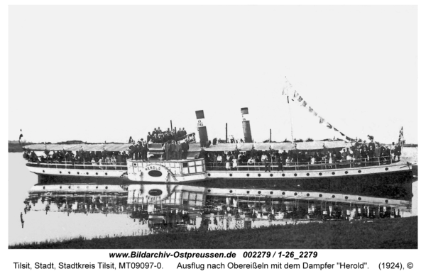 Tilsit, Ausflug nach Obereißeln mit dem Dampfer "Herold"