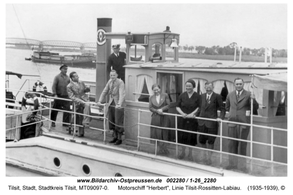 Tilsit, Motorschiff "Herbert", Linie Tilsit-Rossitten-Labiau