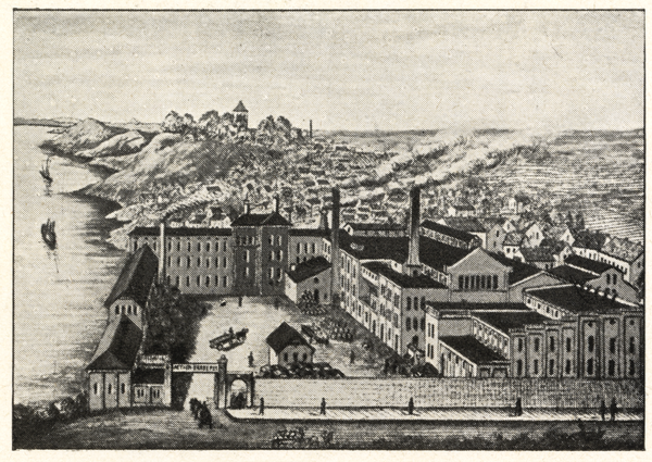 Tilsit, Teichstraße 14-17, Tilsiter Actien-Brauerei, Luftbild
