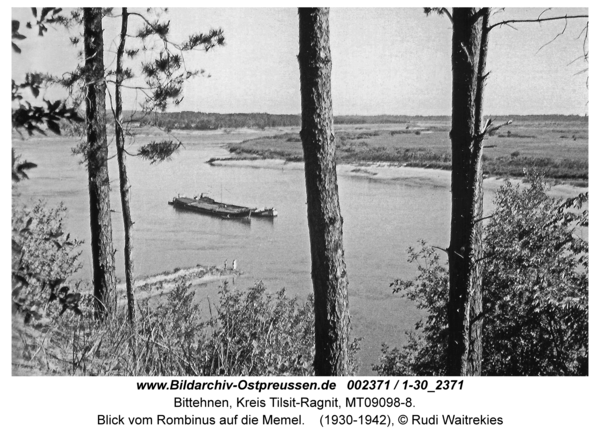 Bei Bittehnen, Blick vom Rombinus auf die Memel