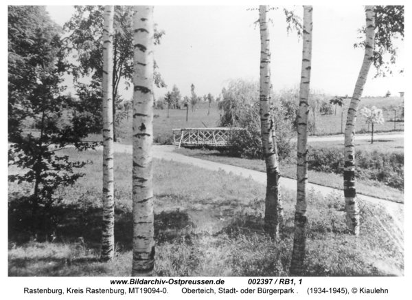 Rastenburg, Oberteich, Stadt- oder Bürgerpark