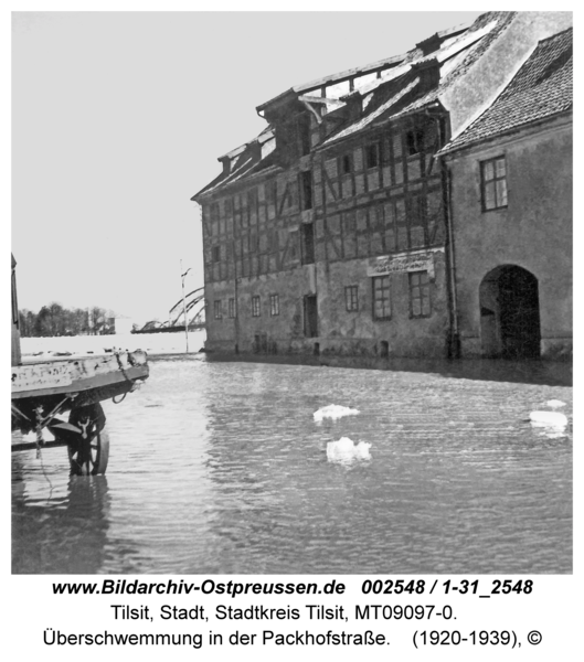 Tilsit, Überschwemmung in der Packhofstraße