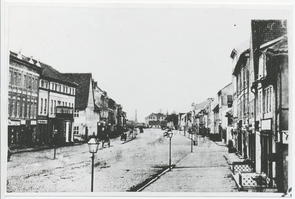 Tilsit, Deutsche Str. in Höhe Wasserstr., Blick nach Westen