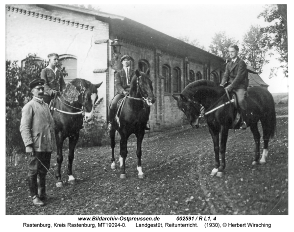 Rastenburg, Landgestüt, Reitunterricht