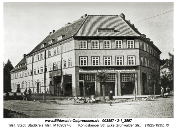 Tilsit, Königsberger Str. Ecke Grünwalder Str.