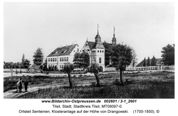 Tilsit, Ortsteil Senteinen, Klosteranlage auf der Höhe von Drangowski