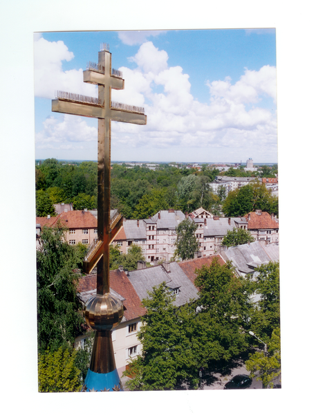 Tilsit, Königsberger Str., Blick vom Turm der orthodoxen Holzkirche