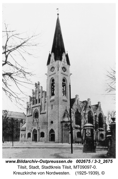 Tilsit, Kreuzkirche von Nordwesten