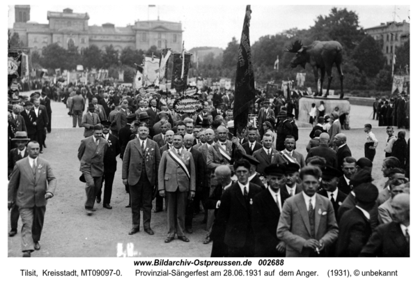 Tilsit, Provinzial-Sängerfest am 28.06.1931 auf  dem Anger