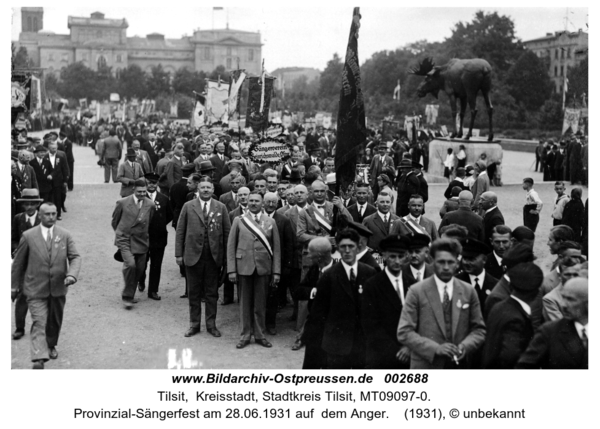 Tilsit, Provinzial-Sängerfest am 28.06.1931 auf  dem Anger