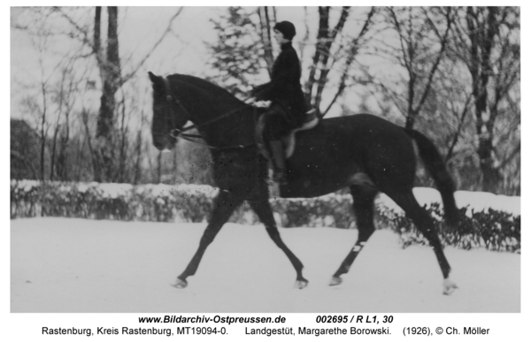 Rastenburg, Landgestüt, Margarethe Borowski