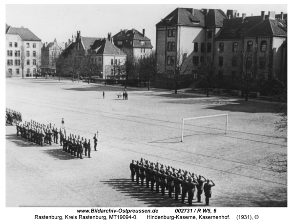 Rastenburg, Hindenburg-Kaserne, Kasernenhof