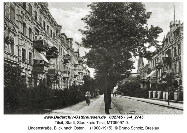 Tilsit, Lindenstraße, Blick nach Osten