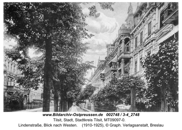 Tilsit, Lindenstraße, Blick nach Westen