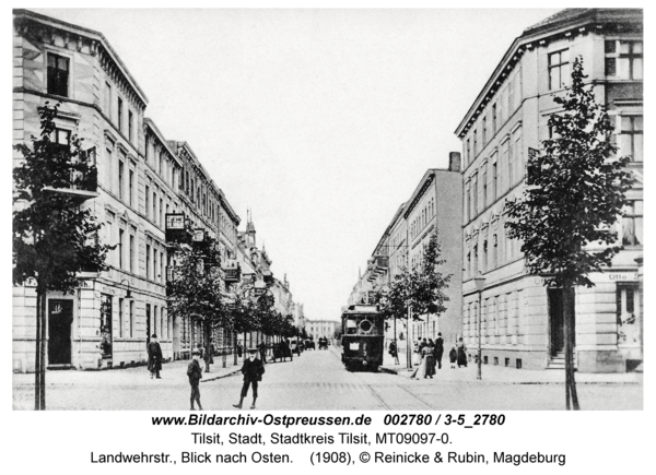 Tilsit, Landwehrstr., Blick nach Osten