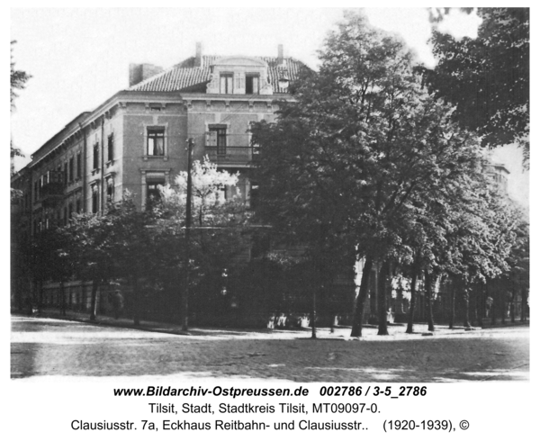 Tilsit, Clausiusstr. 7a, Eckhaus Reitbahn- und Clausiusstr.