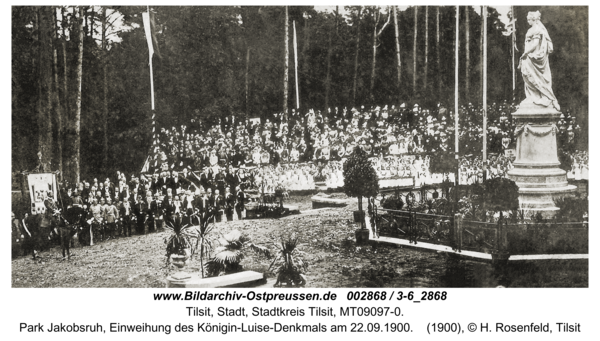 Tilsit, Park Jakobsruh, Einweihung des Königin-Luise-Denkmals am 22.09.1900