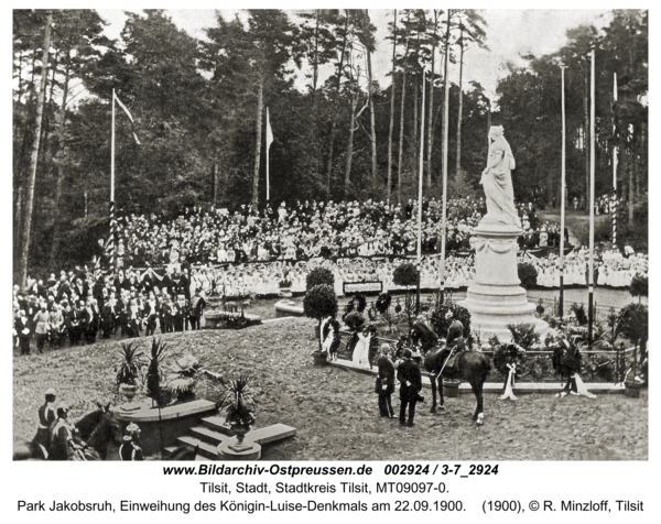 Tilsit, Park Jakobsruh, Einweihung des Königin-Luise-Denkmals am 22.09.1900