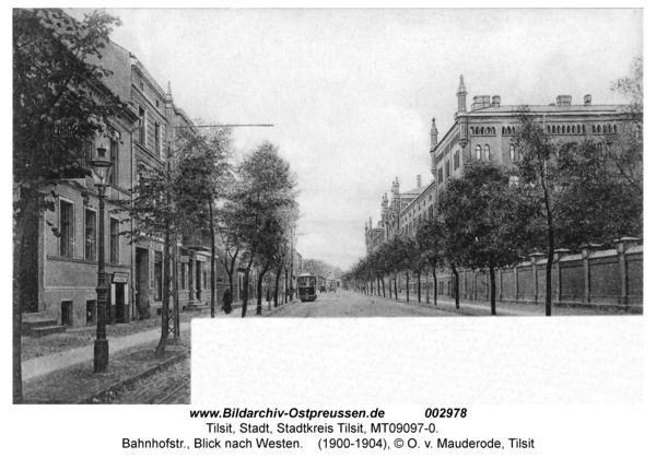 Tilsit, Bahnhofstr., Blick nach Westen