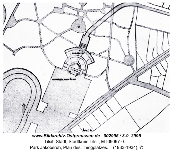 Tilsit, Park Jakobsruh, Plan des Thingplatzes