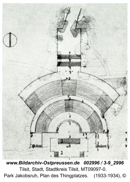 Tilsit, Park Jakobsruh, Plan des Thingplatzes