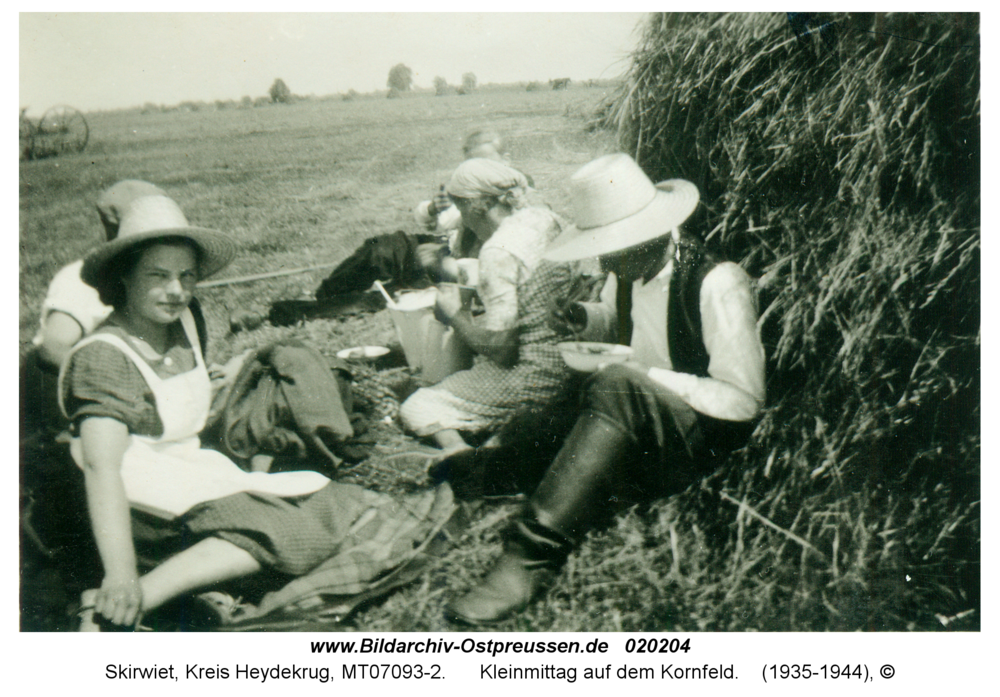 Skirwiet, Kleinmittag auf dem Kornfeld