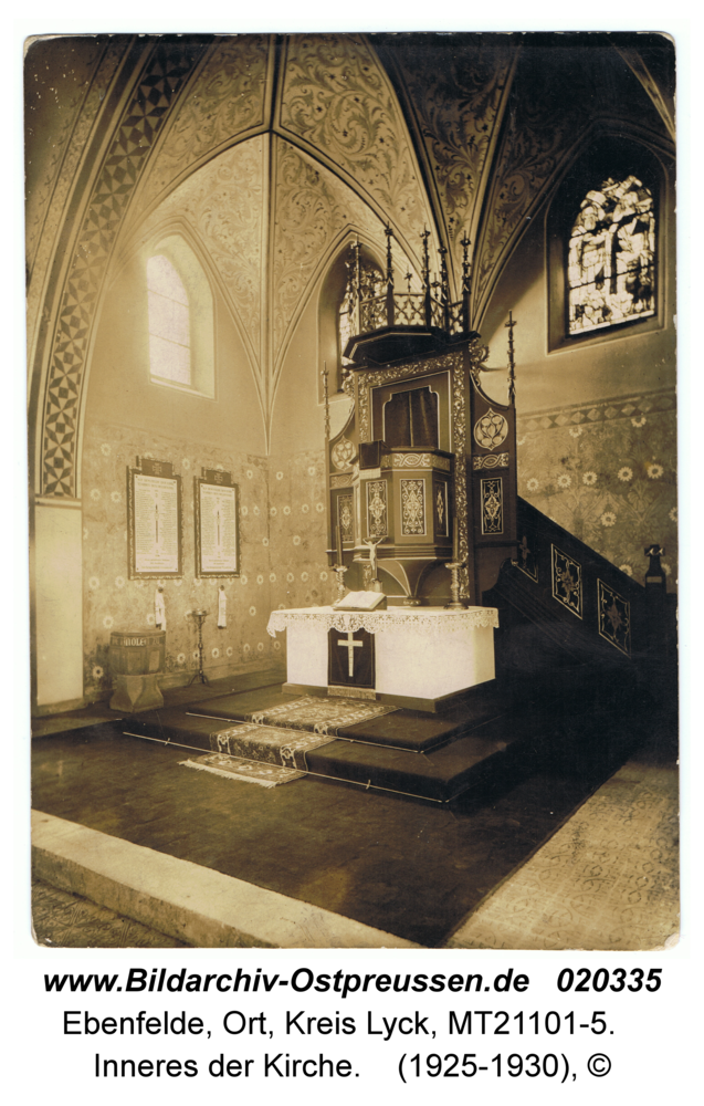 Ebenfelde Kr. Lyck, Inneres der Kirche