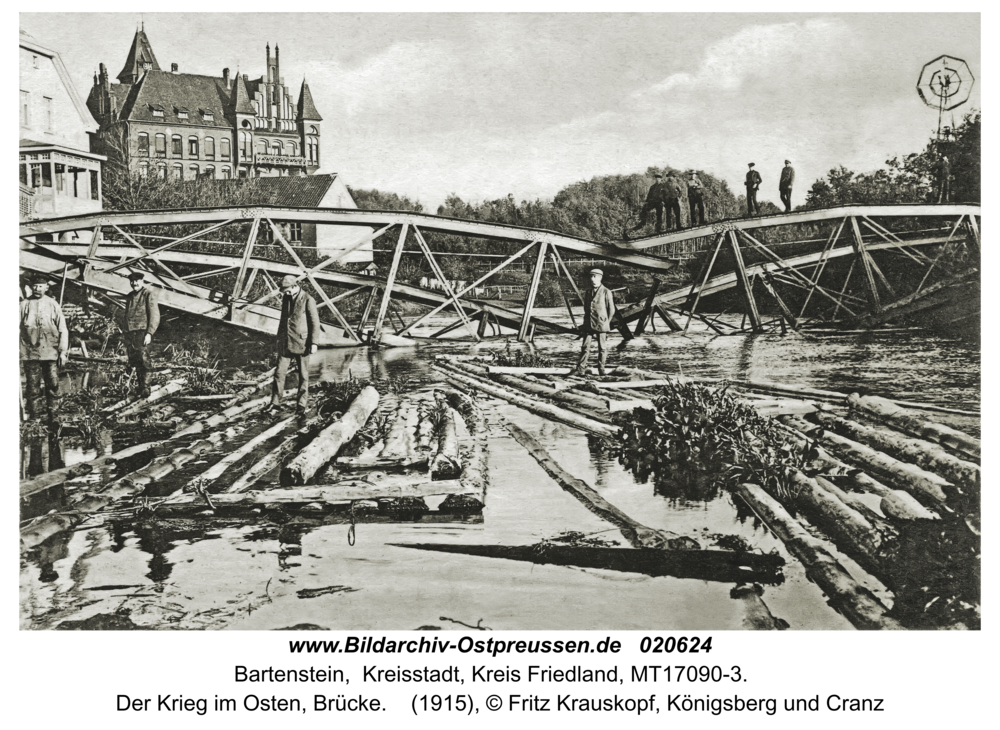 Bartenstein, Der Krieg im Osten, Brücke