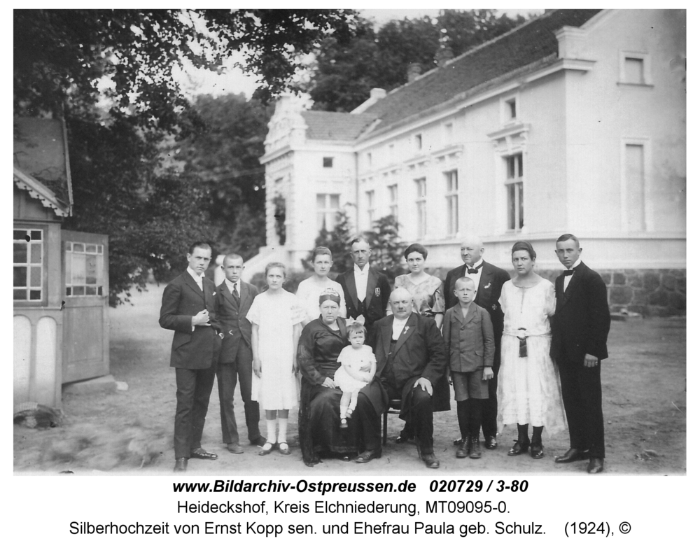 Heideckshof, Silberhochzeit von Ernst Kopp sen. und Ehefrau Paula geb. Schulz