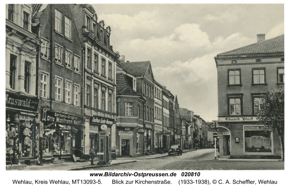 Wehlau, Blick zur Kirchenstraße