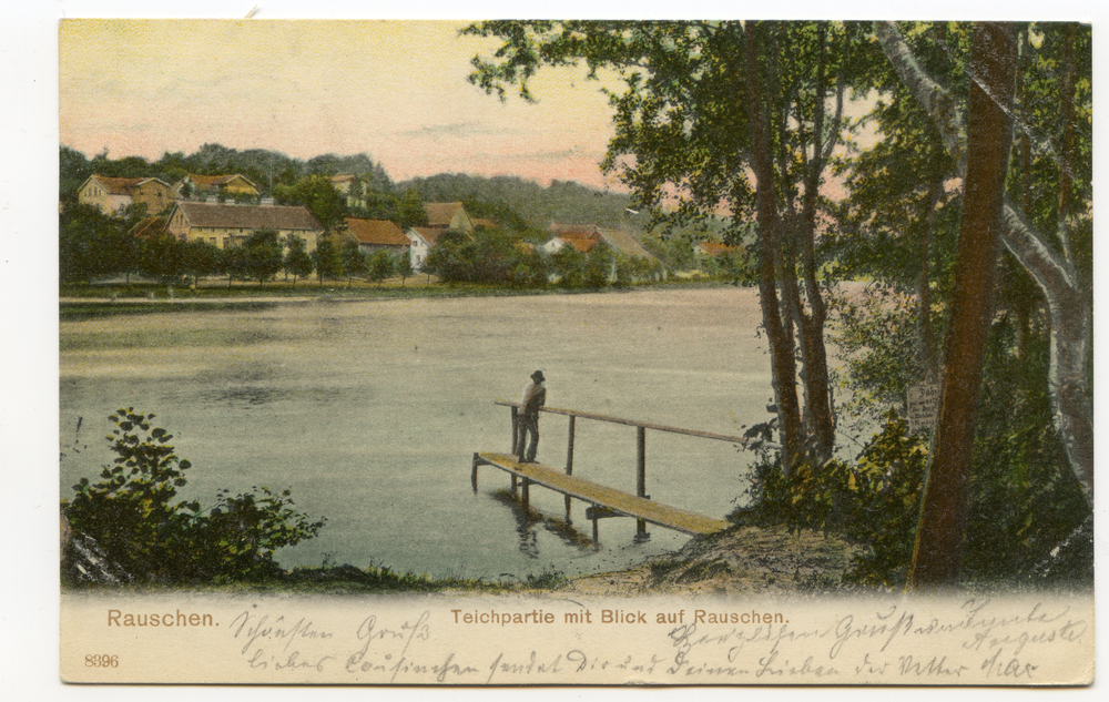 Rauschen Kr. Samland, Teichpartie mit Blick auf Rauschen