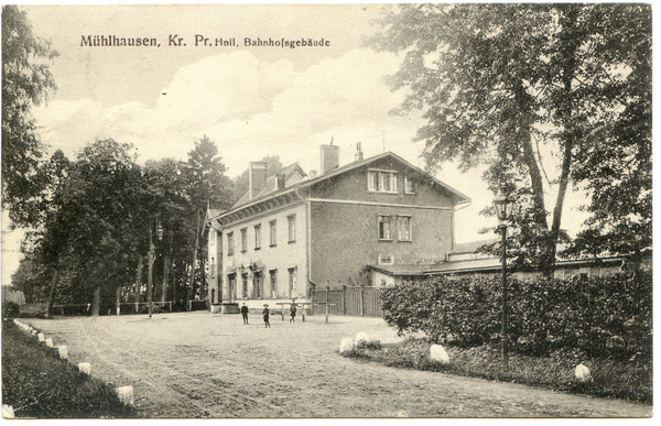 Mühlhausen Kr. Preußisch Holland, Bahnhof