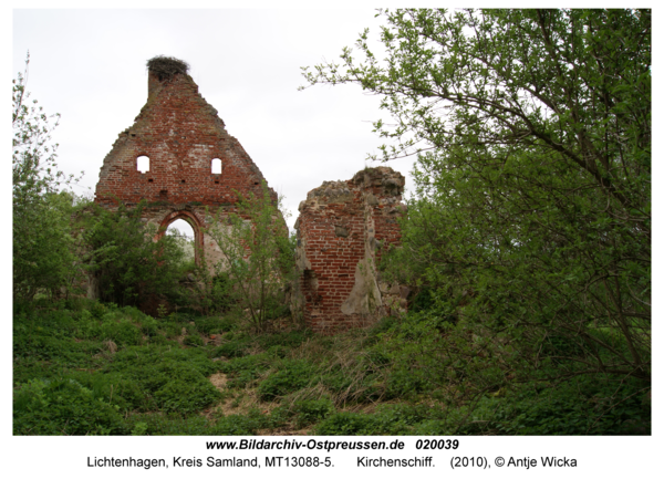 Lichtenhagen Kr. Samland, Kirchenschiff