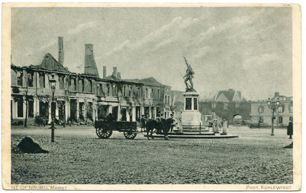 Neidenburg, Markt nach der Zerstörung von 1915