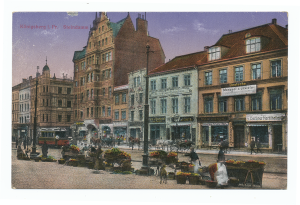 Königsberg (Pr.), Steindamm, Marktfrauen mit ihren Ständen