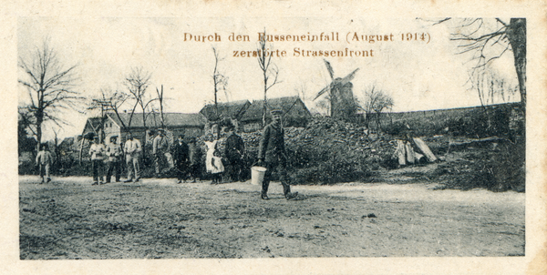 Liebenberg, Straßenfront durch Krieg zerstört