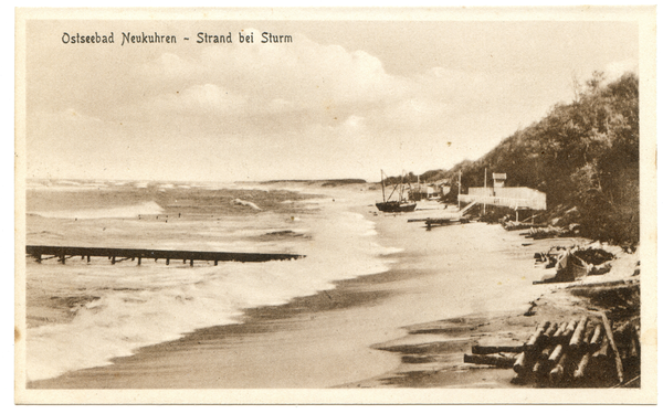 Neukuhren, Strand bei Sturm