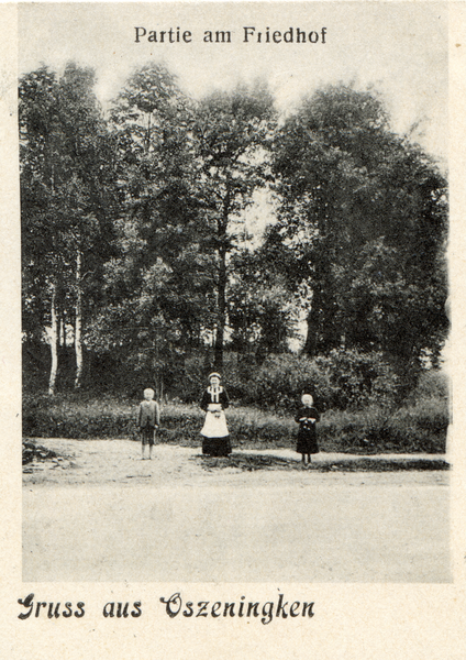 Oszeningken, Partie am Friedhof