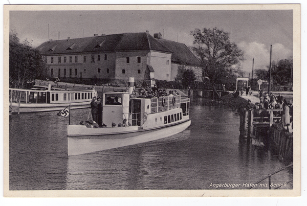 Angerburg, Hafen mit Schloss